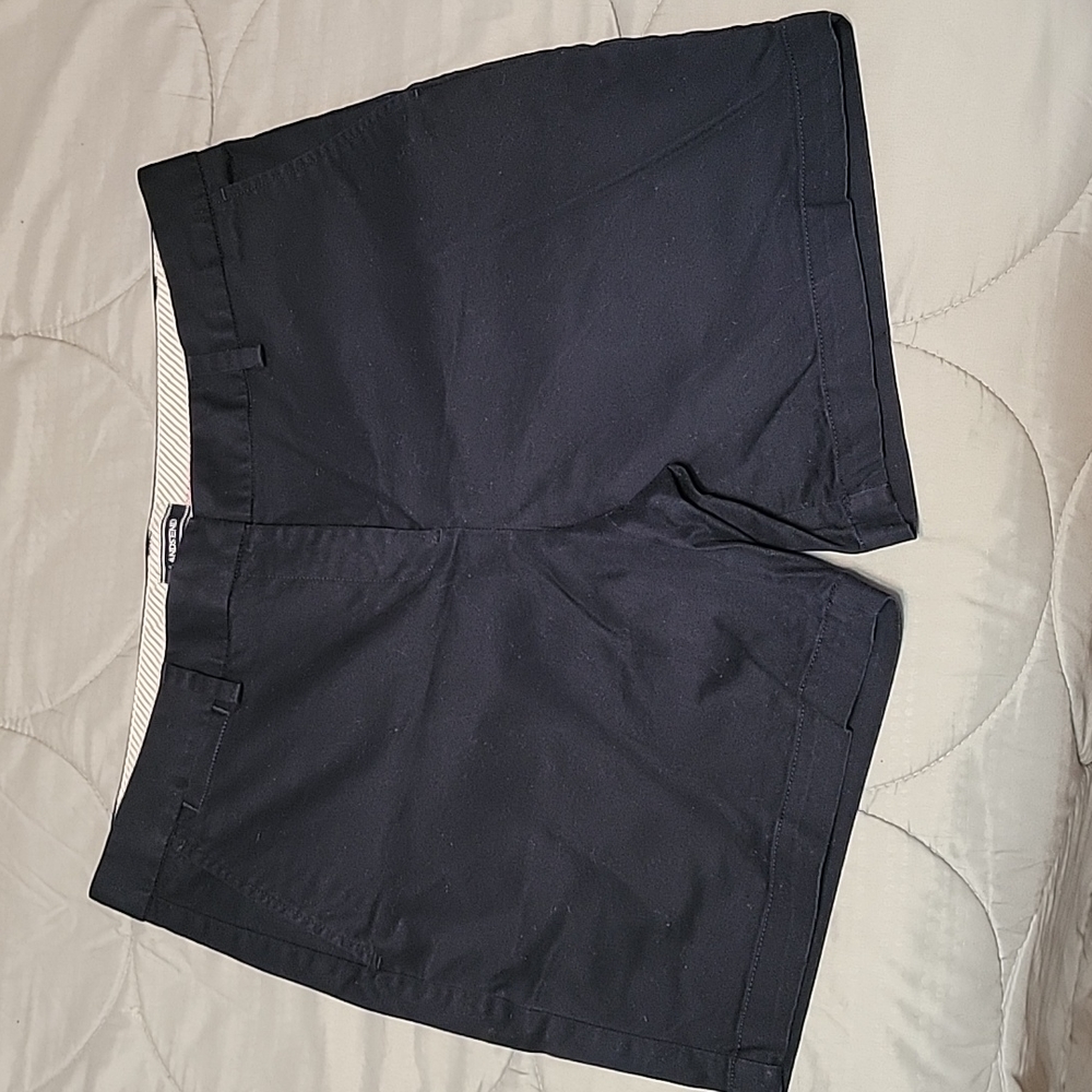 Land's End navy blue cotton shorts mid-rise 16